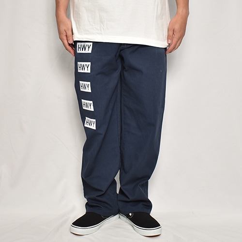 大特価!! HWY×Us/Limited Hand-Printed Pants（エイチダブリューワイ Work パンツ