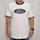 Fuck Logo S/S Ringer T-Shirt（ファックロゴ Tシャツ）ホワイト [a-8030]