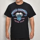 Frisco Choppers/Skull Motor S/S T-Shirt（フリスコチョッパーズ Tシャツ）ブラック×ブルー/パープル [a-8039]