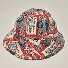 Budweiser/Replica Allover Printed Hat（バドワイザー ハット）ホワイト×ネイビー×レッド [a-8047]