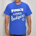 Pink's Hot Dogs/Go Dodgers S/S T-Shirt（ピンクスホットドック Tシャツ）ブルー [a-8143]