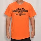 Frisco Choppers×US/Old School Eagle T-Shirt（フリスコチョッパーズ×アス Tシャツ）オレンジ×ブラック [a-8152]