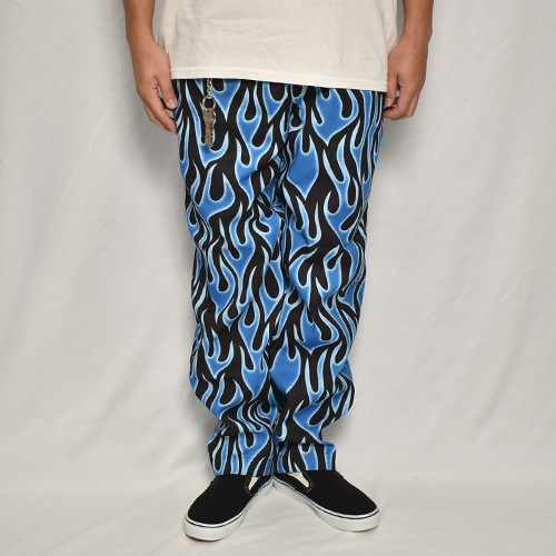 Multi Flames Easy Pants（フレームスイージーパンツ）ブルー×ブラック