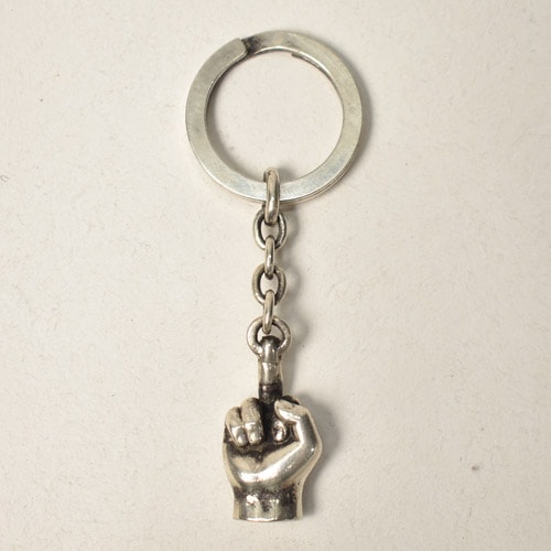 US Exclusive/Fuck Sign Key Holder（アス キーホルダー）シルバー [a