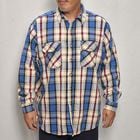 ・Five Brother/Vintage Heavy Flannel L/S Shirt（ファイブブラザー フランネルシャツ）ホワイト×ブルー/サイズXL [y-0510]