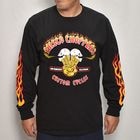 415 Clothing/Frisco Choppers L/S T-shirt（415クロージング Tシャツ）ブラック×レッド/イエロー [a-8177]