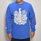 415 Clothing/Skull & Bridge L/S T-shirt（415クロージング Tシャツ）ブルー [a-8179]