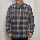 ・Polo Ralph Lauren/Cotton Flannel L/S Shirt（ラルフローレン ネルシャツ）ブルー×グリーン×ベージュ/サイズXL [y-0529]