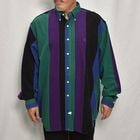 ・Polo Ralph Lauren/Cotton Flannel L/S Shirt（ラルフローレン ネルシャツ）グリーン×ブルー×パープル×ブラック/サイズXL [y-0531]