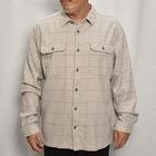 ・Patagonia/Cotton Flannel L/S Shirt（パタゴニア ネルシャツ）ホワイト×ベージュ/サイズL [y-0533]