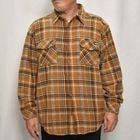 ・Dickies/Cotton Flannel L/S Shirt（ディッキーズ ネルシャツ）ライトブラウン×ブラック/サイズXL [y-0546]