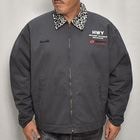 HWY×Us/Leopard Collared Work Jacket（エイチダブリューワイ×アス ワークジャケット）グレー/サイズXL [y-0547]