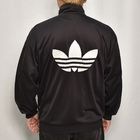 ・Adidas/Track Jacket（アディダス トラックジャケット）ブラック×ホワイト/サイズM [y-0578]