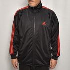 ・Adidas/Track Jacket（アディダス トラックジャケット）ブラック×レッド/サイズM [y-0579]