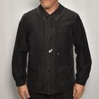 ・50's-60's Vintage French Black Moleskin Work Jacket(フレンチモールスキン ワークジャケット)ブラック/身幅55cm [y-0596]