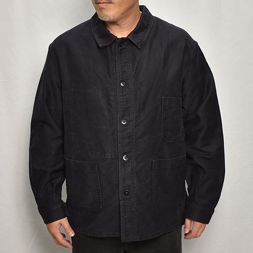 50's-60's Vintage French Black Moleskin Work Jacket(フレンチ