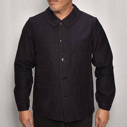 50's-60's Vintage French Black Moleskin Work Jacket(フレンチ