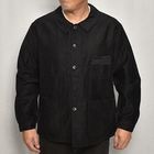 ・50's-60's Vintage French Black Moleskin Work Jacket(フレンチモールスキン ワークジャケット)ブラック/身幅58cm [y-0605]