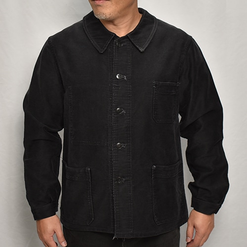 50's-60's Vintage French Black Moleskin Work Jacket(フレンチ