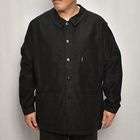 ・Old French Black Moleskin Work Jacket(フレンチモールスキン ワークジャケット)ブラック/身幅66cm [y-0614]