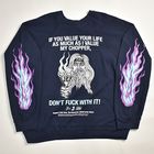 Suntee��Us/Don't Fuck with My Chopper Sweatshirt�ʥ���ƥ��ߥ��� �������åȡ˥ͥ��ӡ�/������2XL [y-0761]