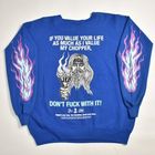 Suntee��Us/Don't Fuck with My Chopper Sweatshirt�ʥ���ƥ��ߥ��� �������åȡ˥֥롼/������2XL [y-0764]