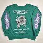 Suntee��Us/Don't Fuck with My Chopper Sweatshirt�ʥ���ƥ��ߥ��� �������åȡ˥��꡼��/������50-52 [y-0765]