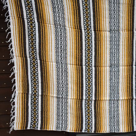 Mexican Rag Blanket（メキシカンラグブランケット）イエロー×ブラック