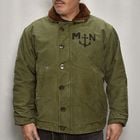 ��70's-80's Vintage French Navy Deck Jacket(�ե����ͥ��ӡ� �ǥå����㥱�å�)���꡼��/����65cm [y-0877]