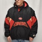 ��90's Vintage Puffer Jacket/49ers��90's������ơ��� �ѥե������㥱�åȡ˥֥�å��ߥ�å�/������XL [y-0900]
