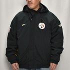 ��90's Vintage Puffer Jacket/Steelers��90's������ơ��� �ѥե������㥱�åȡ˥֥�å��ߥ�������/������2XL [y-0902]