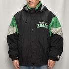 ��90's Vintage Puffer Jacket/Eagles��90's������ơ��� �ѥե������㥱�åȡ˥֥�å��ߥ��꡼��/������L [y-0904]