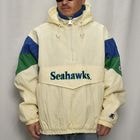 ��90's Vintage Puffer Jacket/Seahawks��90's������ơ��� �ѥե������㥱�åȡ˥ۥ磻�ȡߥ֥롼�ߥ��꡼��/������XL [y-0909]