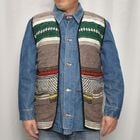 ��60's-70's Vintage Mexican Rag Vest��60's-70's������ơ��� �ᥭ������饰�٥��ȡ˥��������ߥ�åɡߥ��꡼�� [y-0925]