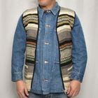 ��60's-70's Vintage Mexican Rag Vest��60's-70's������ơ��� �ᥭ������饰�٥��ȡ˥��꡼��ߥ���󥸡ߥ������� [y-0931]