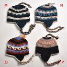 Fleece Lined Nepal Wool Flap Knit Cap�ʥե�åץ˥åȥ���åס� [a-8359]