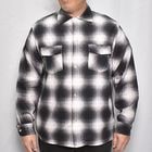 Towncraft��US/Ombre Checked L/S Printed Flannel Shirt�ʥ����󥯥�եȡߥ��� �����å�����ġ˥֥�å��ߥۥ磻�� [a-8373]