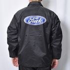 Fuck Logo Nylon Coach Jacket�ʥե��å����� �ʥ����󥳡������㥱�åȡ˥֥�å� [a-8411]