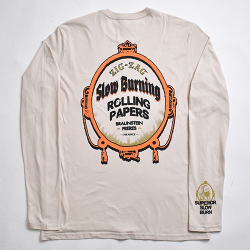 Zig-Zag/Byurning Crest L/S T-Shirt（ジグザグ Tシャツ）ベージュ [a