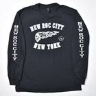 Hells Angels/New Roc City Support L/S T-Shirt�ʥإ륺���󥸥��륹 T����ġ˥֥�å��ߥۥ磻�� [a-8444]