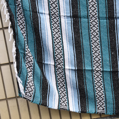 Mexican Rag Blanket（メキシカンラグブランケット）グリーン×ブラック