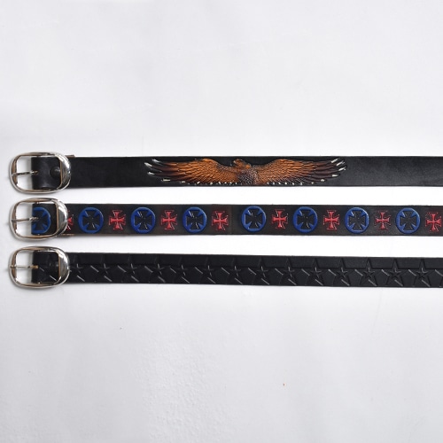 Brackney Leather Works/Embossed Leather Belt（ブラックニー レザー