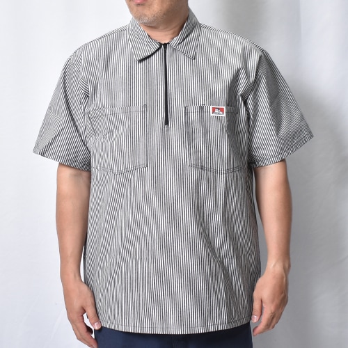 【定価8万】美品 OAMC Davis Shirt XS グレー Ben Davis/1/2 Zip S/S Work Shirt（ベンデイビス ハーフジップシャツ