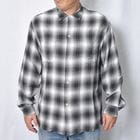 Towncraft/Ombre Checked L/S Rayon Shirt�ʥ����󥯥�ե� �����å�����ġ˥֥�å��ߥۥ磻�� [a-8525]
