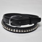 Brackney Leather Works/2-Row Sttuded 3/4 inch Leather Belt