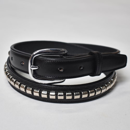 TORY LEATHER スタッズベルト Tory Leather/1inch Bridle Leather Clincher Belt（トーリー スタッズ