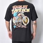 ��Vintage/Old Harley Davidson Dealer & Rally T-Shirt(�ϡ��졼���ӥåɥ��� T�����)�֥�å�/������L [y-1409]