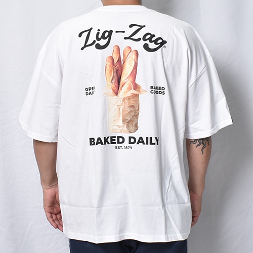 Zig-Zag/Baguetts S/S T-Shirt（ジグザグ Tシャツ）ホワイト [a-8570