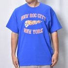 Hells Angels New Roc City/Flaming Skull S/S T-Shirt�ʥإ륺���󥸥��륹 T����ġ˥֥롼 [a-8579]