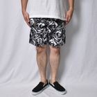 Grim Reaper All-Over Printed Easy Short Pants�ʥ�����åѡ������������硼�ġ˥֥�å��ߥۥ磻�� [a-8613]